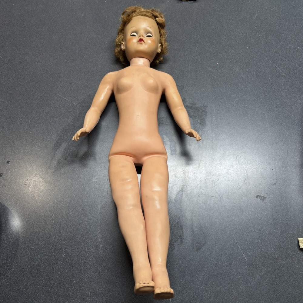 Vintage Sweet Rosemary Doll Sleepy Eyes, Rooted Hair Rubber Skin Body